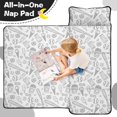 thumbnail image 3 of Baseballs Popcorn White Pattern Teens Toddler Nap Mat with Pillow, Sleeping Mat Bag for Preschool Daycare 51"x22", 3 of 5