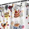 thumbnail image 3 of White Chicken Farm Pattern Shower Curtain 36"x72" ,Bathroom Decorative Shower Curtains Set with 12 Hooks,Modern Waterproof Washable Shower Curtain, 3 of 6