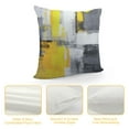 thumbnail image 4 of COMIO  Yellow Black Throw Pillow Covers, White Modern Abstract Art Painting Throw Pillows for Couch, Gray Artwork Pillow Covers Square Cushion Cover Gift for Couch Sofa, 4 of 5