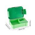 thumbnail image 3 of Summer Saving,Mini Lunch Box, Microwaveable Compartment Sealed Lunch Box, Snack Box for Students and Food Storage, | Plastic, Green-707 $BS$3, 3 of 9