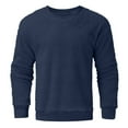 thumbnail image 5 of Horkkom Mens Crewneck Sweatshirts Long Sleeve Fleece Sweatshirt Fuzzy Loose Pullover Sweatshirts S, Gifts for Men, 5 of 5