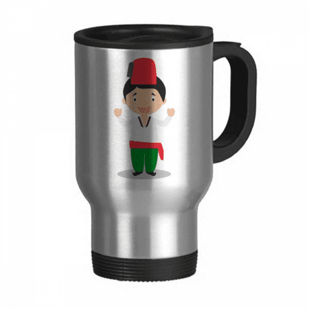 

Red Green Turkey Cartoon Art Deco Fashion Travel Mug Flip Lid Stainless Steel Cup Car Tumbler Thermos