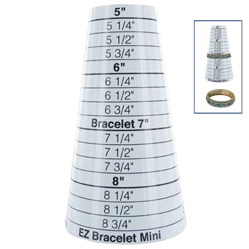 EZ Bracelet Sizer Gauge Travel Size (For Bracelets 5in8.75in