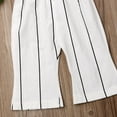 thumbnail image 4 of Bagilaanoe Toddler Baby Girl Jumpsuit Sleeveless Stripe Print Romper Backless Overalls 18M 24M 3T 4T 5T 6T Kids Long Pants Wide Leg Trousers Casual Outfits, 4 of 7