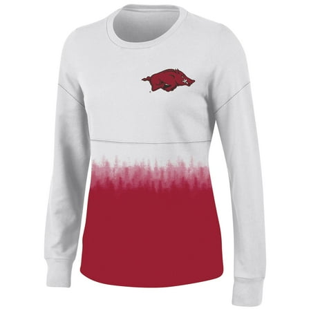 - Women's White Arkansas Razorbacks Oversized Fan Long Sleeve T-Shirt