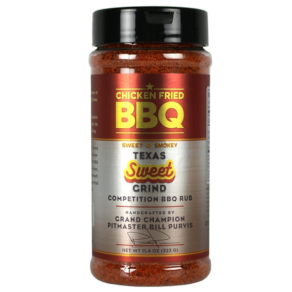 Chicken Fried BBQ Texas Sweet Grind Competition BBQ Rub 11.4 Oz Sweet and Smoky OW85620
