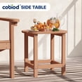 thumbnail image 4 of Cobiod 2-Pack HDPE Outdoor Side Tables for Patio, Weather-Resistant Patio Side Table, Outdoor End Table for Garden, Balcony & Living Room, Teak, 4 of 10