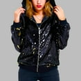 thumbnail image 2 of WILLBEST Going Out Outfits for Women Women Sequins Sequin Hoodie Jacket Casual Long Sleeve Glitter Party Shiny Coat Rave Outerwear, 2 of 4