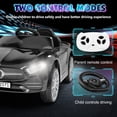 thumbnail image 7 of 12V Kids Ride on Car with 2.4G Remote Control, Battery Powered Electric Vehicle with Double Doors, Safety Belt & LED Light(Black), 7 of 7