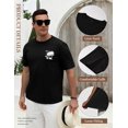 thumbnail image 4 of Camiseta estampada de cuello redondo de algodón de verano de manga corta para hombre, 4 of 7