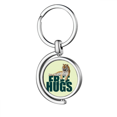 thumbnail image 1 of Tiger Has Rest Art Deco Fashion Rotating Keychain Metal Keyring Holder, 1 of 2