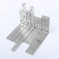 thumbnail image 4 of 4pcs L Bracket Corner Braces Joint Angle Brackets Wall-mounted Bench Shelf Support Heavy Duty Furniture Hardware Rack 150*150*24*4mm, 4 of 9
