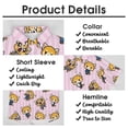 thumbnail image 5 of Aggretsuko Men's Hawaiian Shirts Short Sleeve Button Down Casual Shirts Summer Tropical Aloha Beach Shirts, 5 of 7