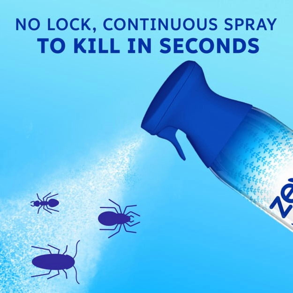 (4 pack) Zevo Crawling Insect Killer Spray: Bug Spray for Home Use – Kills Ants, Roaches, and Spiders - With Rosemary & Cornmint Oil - Indoor & Outdoor Use (10oz Aerosol)