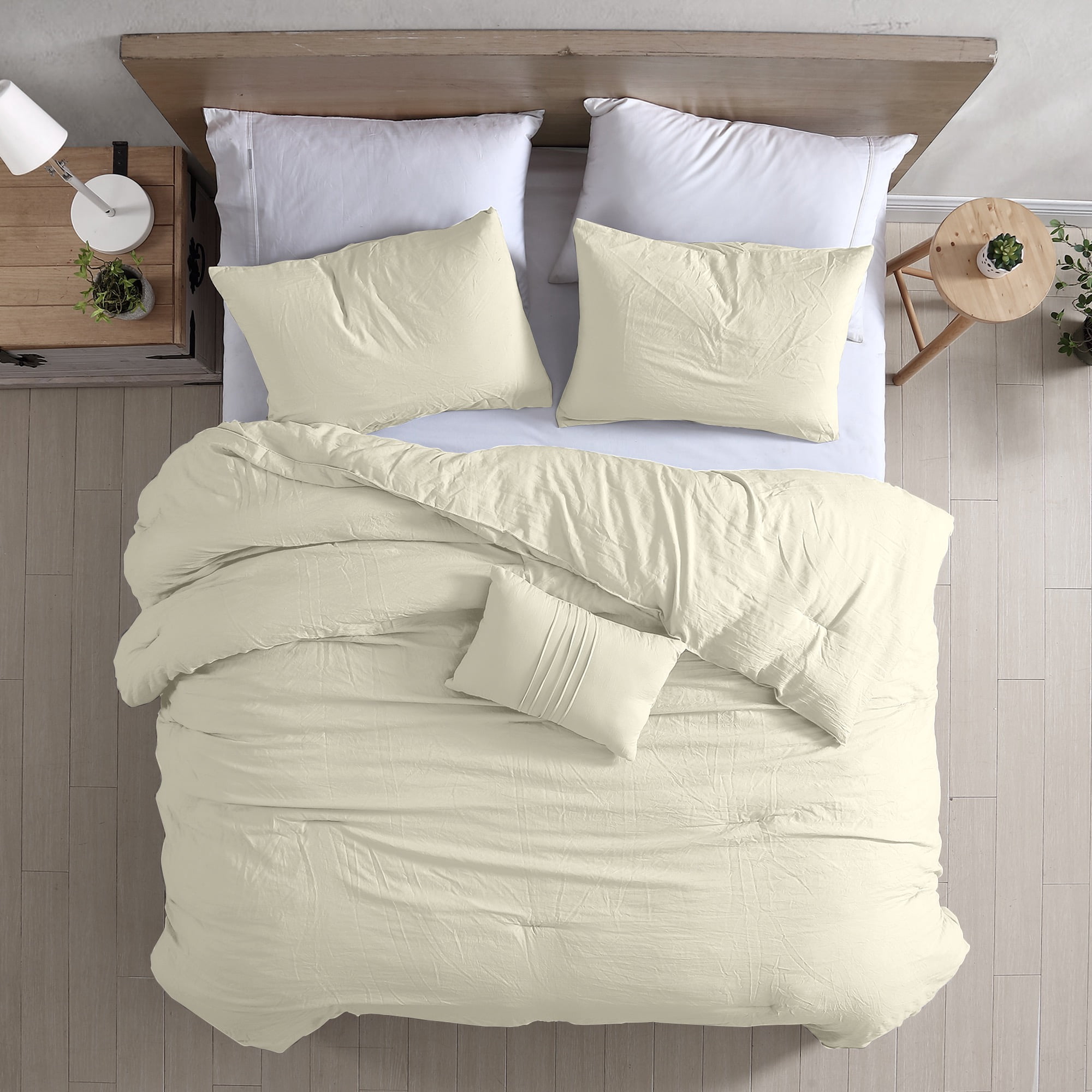 Modern Threads Beck 4-Piece Garment Washed Adult Comforter Set Coconut, King