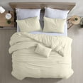 thumbnail image 2 of Modern Threads Beck 4-Piece Garment Washed Adult Comforter Set Coconut, King, 2 of 7