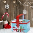 thumbnail image 4 of Christmas Holiday Cookie Tin - Ornamental Metal Storage Container with Seasonal Designs for Candy, Cookies and Gift Giving Occasions - C, 4 of 5