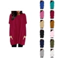 thumbnail image 1 of Robe T-Shirt à Manches Longues pour Femmes 2026, Col Rond Décontracté, avec Poches, Mini Robes, 1 of 5