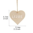 thumbnail image 3 of Valentine's Day Wooden Heart Pendant - DIY Romantic Love Ornament, Gift Box Included for Couples Wedding Party Decor, 3 of 9