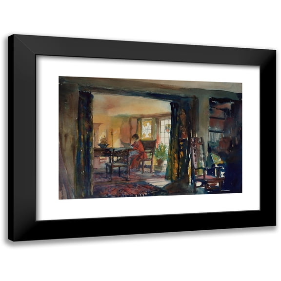 John Scott Williams 14x11 Black Modern Framed Museum Art Print Titled - Old English Interior