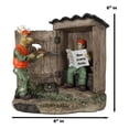 thumbnail image 2 of Rustic Deer With Rifle Jumping A Hunter With Newspapers In Outhouse Figurine, 2 of 9