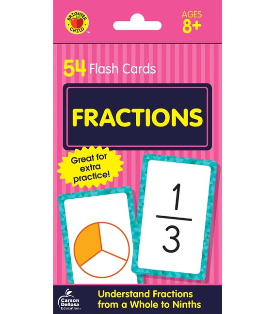 Fractions Flash Cards - Walmart.com - Walmart.com