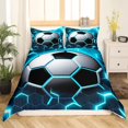thumbnail image 1 of Geometric Duvet Cover Multicolor Honeycomb Hexagon Bedding Set Geometric Theme Metal Texture Streamline Polyester Qulit Cover, 1 of 7