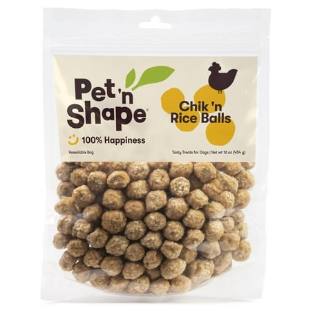 UPC: 0032657103162 | Pet n Shape Chik n Rice Balls Dog Treats – 1 Pound —Limited Ingredients