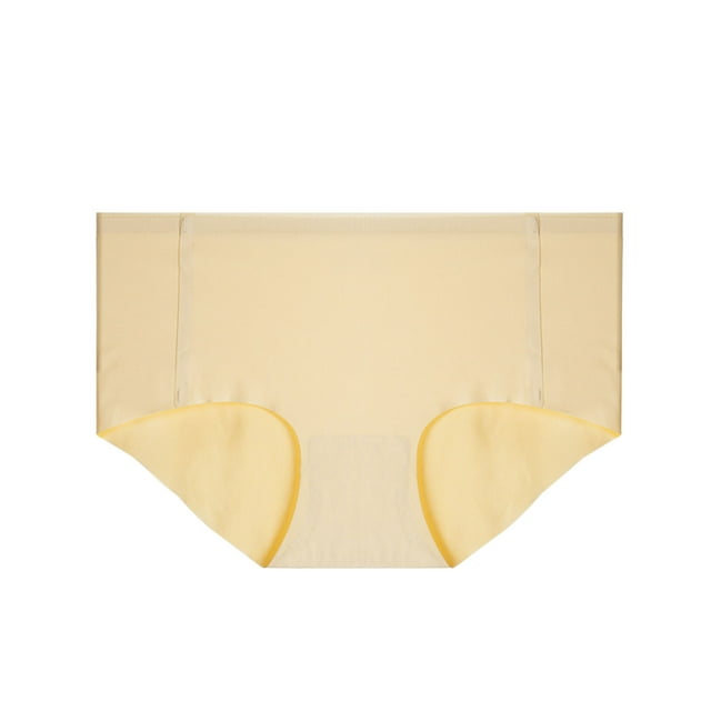 B91xZ Culotte Femme Invisible Taille Haute String Broderie Florale Bikini Beige TG