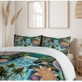 thumbnail image 5 of Ambesonne Trippy Duvet Cover Set, Psychedelic Mandala Woods, Queen, Multicolor Reseda Green, 5 of 5