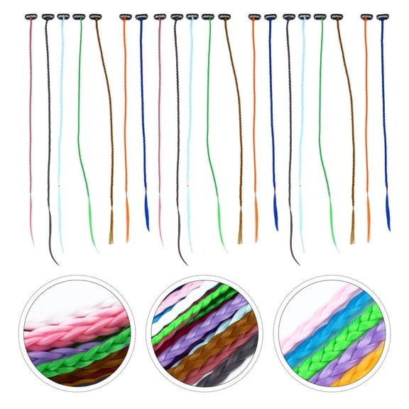Luxshiny braids hairpiece chemical fiber clip in stylish design for women fancy dress 20pcs