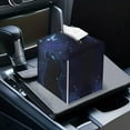 thumbnail image 7 of POLERO Tissue Box Cover Waterproof PU Leather Car Tissue Holder Square Tissues Boxes Organizer for Bathroom Vanity, Night Stands, Office, Home, Kitchen (Black Cat Galaxy), 7 of 7