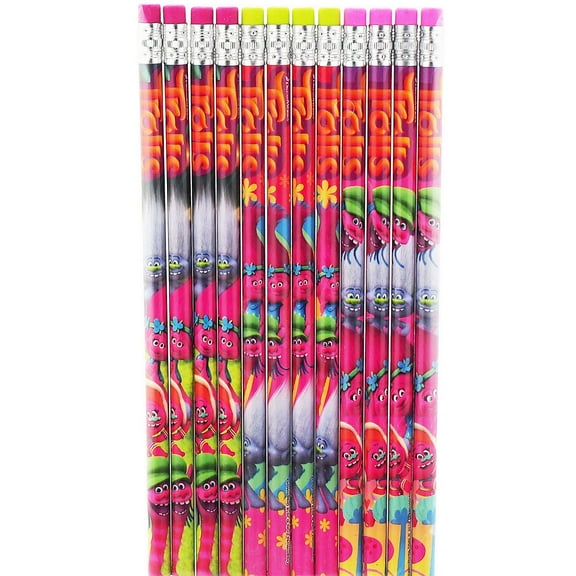 24 Pcs Trolls Wood Pencils Birthday Party Favors Bag Fillers - 2 DZ