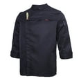 thumbnail image 3 of Chaqueta de chef unisex Sunnimix M-3XL Negro, 3 of 8