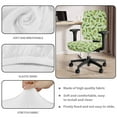 thumbnail image 3 of FKELYI Green Cucumber Print 4 Pcs Set Office Chair Slipcovers with Armrest Covers Stretch Fabric Swivel Boss Chair Cover Anti-Dust Armchair Protectoor for Home Decoration, 3 of 7