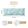 thumbnail image 2 of Disketp Bee Flower Print Body Pillow Cover - Super Soft 20x54 Body Pillow Case,Long Side Hidden Zipper (without pillow core), 2 of 6