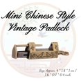 thumbnail image 2 of Candado chino vintage Candado de flor tradicional chino Mini llave, estilo chino para muebles vintage Candado vintage (bronce) TUNC Sencillez, 2 of 5