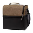 thumbnail image 2 of TUWABEI Double Compartment Lunch Bag, Insulated Extra Large Meal Prep Lunch Bag Color Blocking System Meal Bag, 2 of 6
