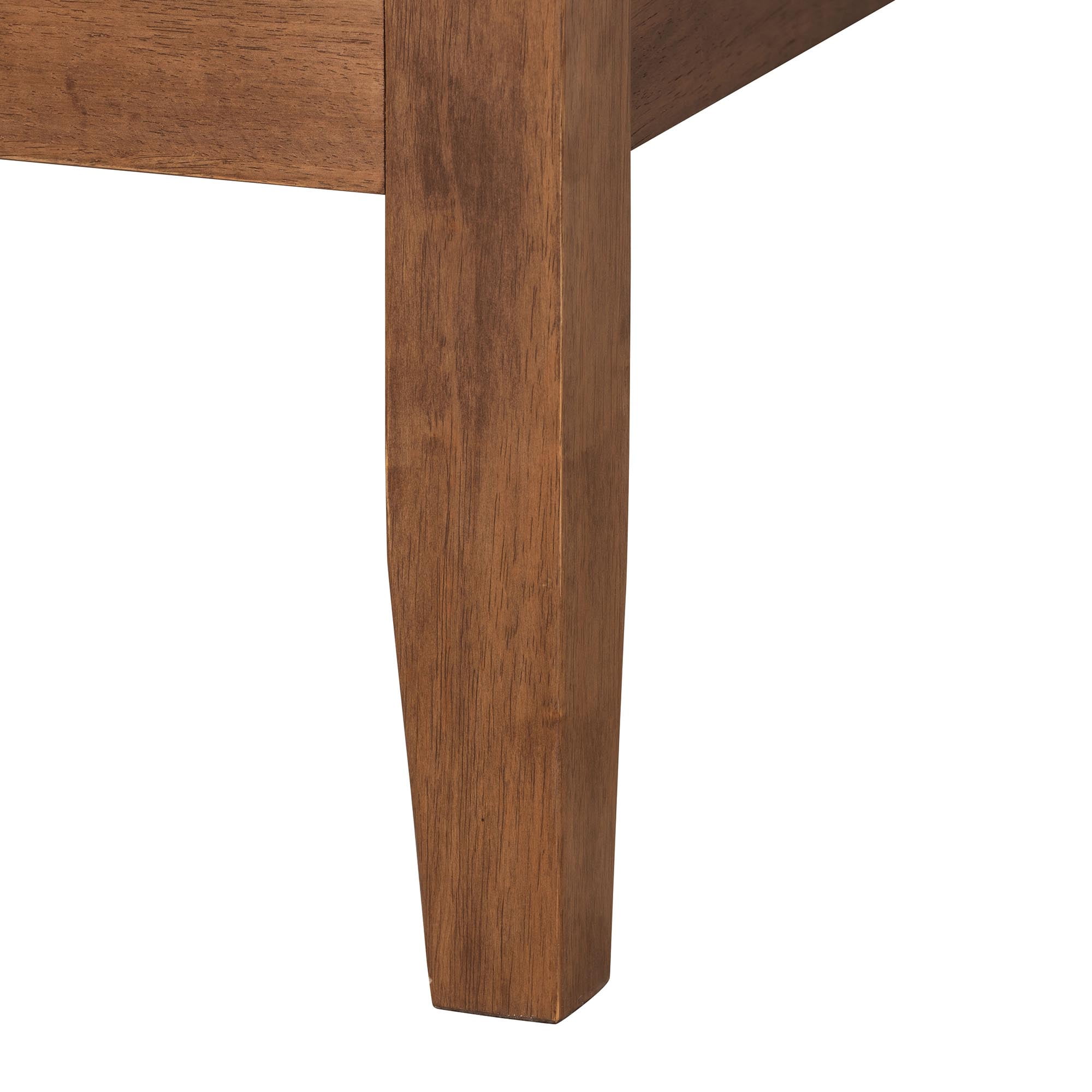 Baxton Studio Salvatore Mid-Century Modern Walnut Brown Finished Wood Queen Size Platform Bed