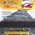 3 Pcs Snow Melting Walkway Mat, 10" X 30" Non Slip Rubber Heated Mat