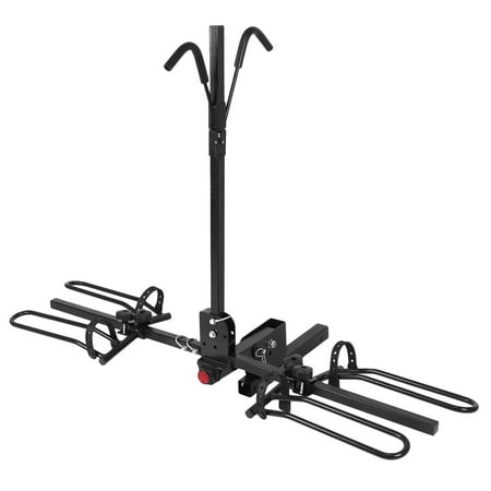 SHegdu Hitch Bike Rack Anti Tilt Rear Trailer Steel Mount Rack Foldable Rear Bicycle Racks Carries 2 Bikes 80 Lbs for Suvs Cars Trucks Vans