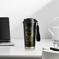 thumbnail image 4 of Yzans Insulated Tumbler 500ml,Stainless Steel Water Bottle with Straw,7.67in Height,Carry Strap, 4 of 6