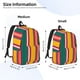 thumbnail image 2 of Balery Vertical Stripes Mochila Clásica Impresa Básica para Viaje, Mochila Escolar Resistente al Agua, Mochila de Lona con Correas Ajustables-Medium, 2 of 5
