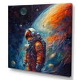 thumbnail image 2 of Designart "Astronaut With A View Of The Galaxy" Space Wall Decor, 2 of 5