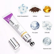 OUKEYA Eye Cream with Massage Roller for Puffiness, Dark Circles, Wrinkles, Brightening & Circulation