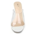 thumbnail image 2 of Allegra K Women's Sandals Block Heels Clear Platform Slides Sandals, 2 of 6