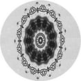 thumbnail image 1 of Ahgly Company Machine Washable Indoor Round Transitional Platinum Gray Area Rugs, 4' Round, 1 of 7