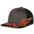 thumbnail image 3 of Outdoor Cap SKRRT-01 Flame Embroidery Mesh Back Cap-Charcoal-Black, 3 of 8