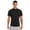 Black, variant on YONGHS Men's Short Sleeve T-shirt Casual Slim Fit Basic Tees Tops Mock Neck Pullover Undershirt Blue XL