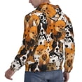 thumbnail image 3 of KLL Dogs Different Breeds Print Mens Hoodie Long Sleeve Casual Pullover Hooded Sweatshirt Fashion Drawstring Hoodies with Pocket-X-Large, 3 of 6